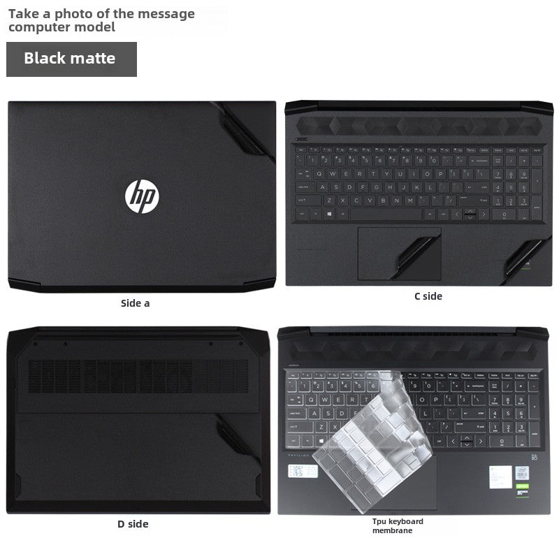 HP Victus 987 6th generation 5/4/3 laptop film 16 inch 15.6 inch black matte Max without glue Plus17 body case sticker 2023 game book protective film