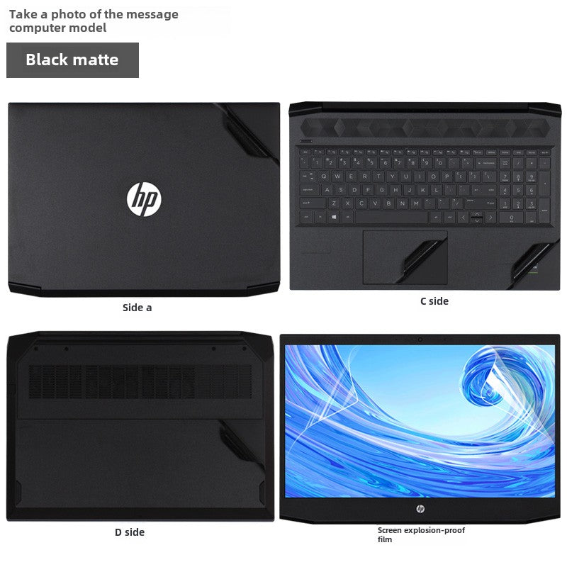 HP Victus 987 6th generation 5/4/3 laptop film 16 inch 15.6 inch black matte Max without glue Plus17 body case sticker 2023 game book protective film