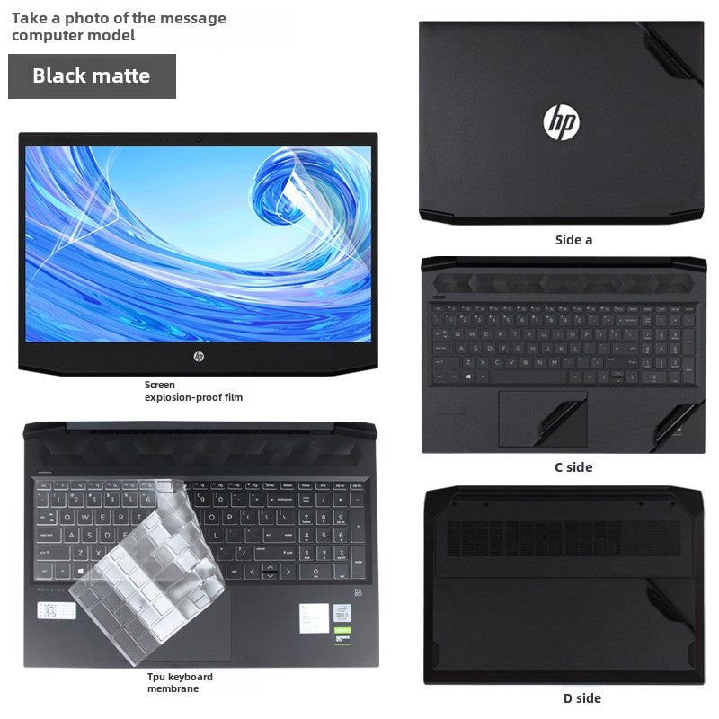 HP Victus 987 6th generation 5/4/3 laptop film 16 inch 15.6 inch black matte Max without glue Plus17 body case sticker 2023 game book protective film