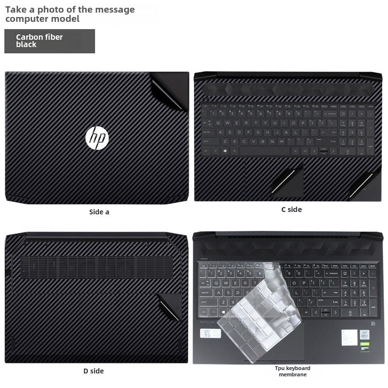 HP Victus 987 6th generation 5/4/3 laptop film 16 inch 15.6 inch black matte Max without glue Plus17 body case sticker 2023 game book protective film