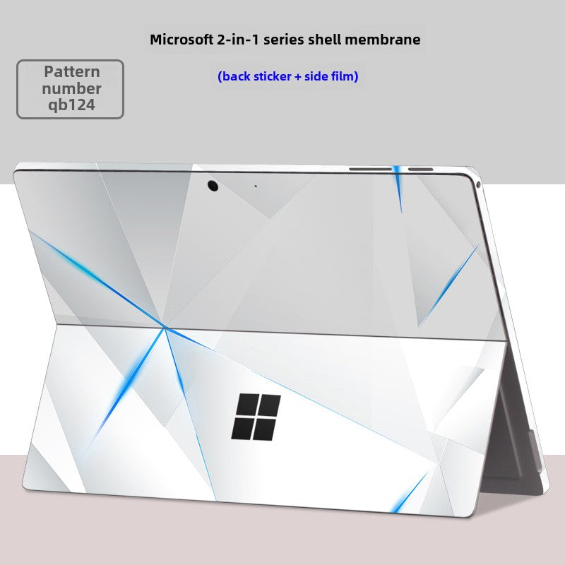 Microsoft Surface Pro Tablet Go RT2 Solid Color RT1 Sticker 12.4 Inch Color Picture Body Case Transparent Frosted Leather Pattern Film Back Protective Cover Film