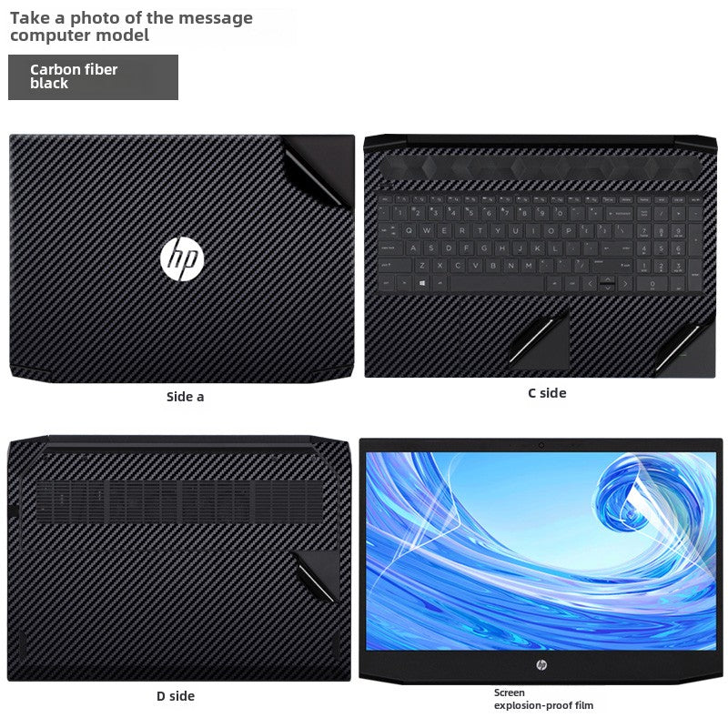 HP Victus 987 6th generation 5/4/3 laptop film 16 inch 15.6 inch black matte Max without glue Plus17 body case sticker 2023 game book protective film