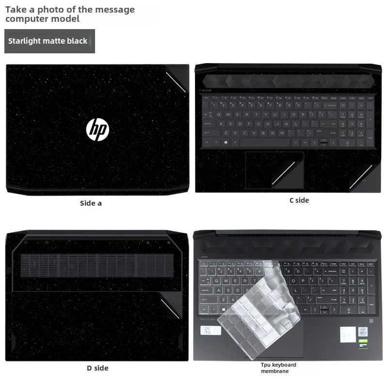 HP Victus 987 6th generation 5/4/3 laptop film 16 inch 15.6 inch black matte Max without glue Plus17 body case sticker 2023 game book protective film