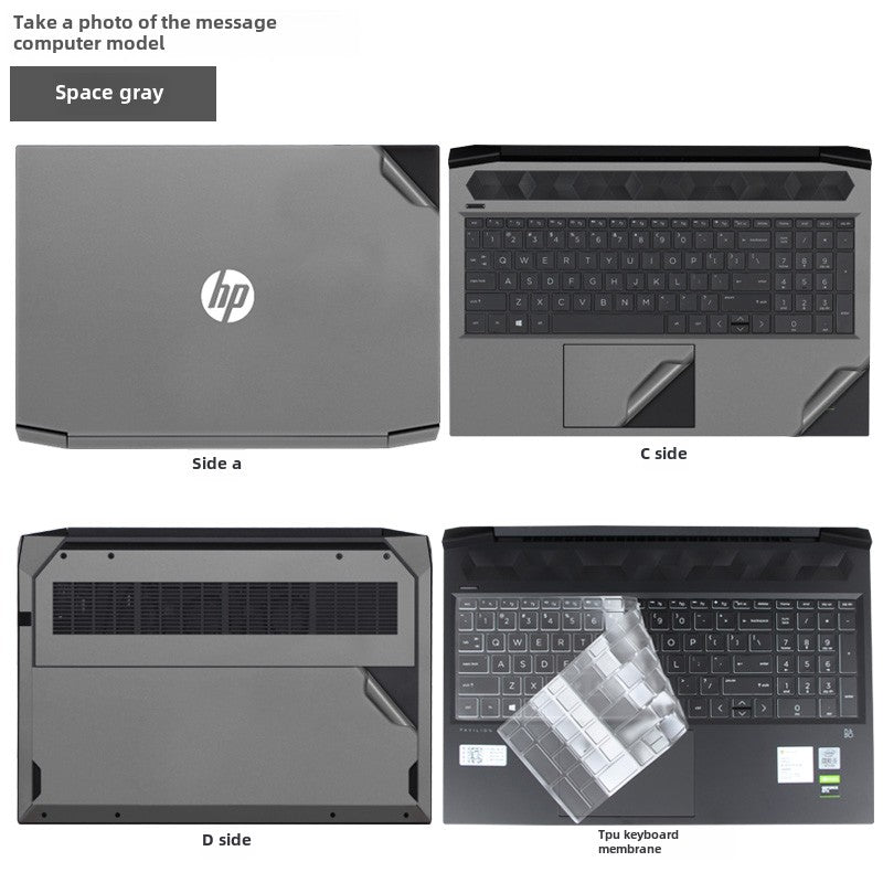 HP Victus 987 6th generation 5/4/3 laptop film 16 inch 15.6 inch black matte Max without glue Plus17 body case sticker 2023 game book protective film