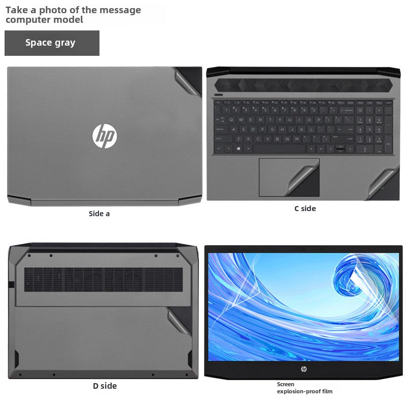 HP Victus 987 6th generation 5/4/3 laptop film 16 inch 15.6 inch black matte Max without glue Plus17 body case sticker 2023 game book protective film