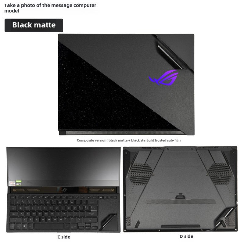 ASUS ROG ZEPHYRUS 6 Dual Screen 16-inch Laptop Film 2022 Player Country GX650R Game Competitive Ben Shell Sticker ROG ZEPHYRUS 5th Generation 43S Black Frosted Body Protective Film