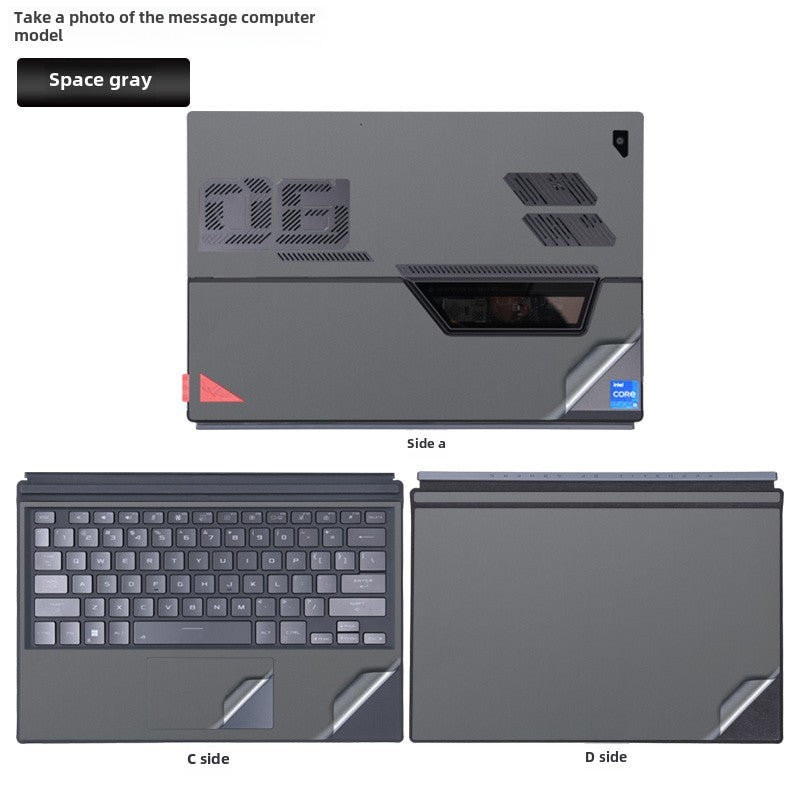 2023 Asus ROG Zephyrus X Laptop Film 13.4 inch Tablet Black Frosted Silver Grey Sticker Lightweight 2-in-1 Body Case, Protective Film