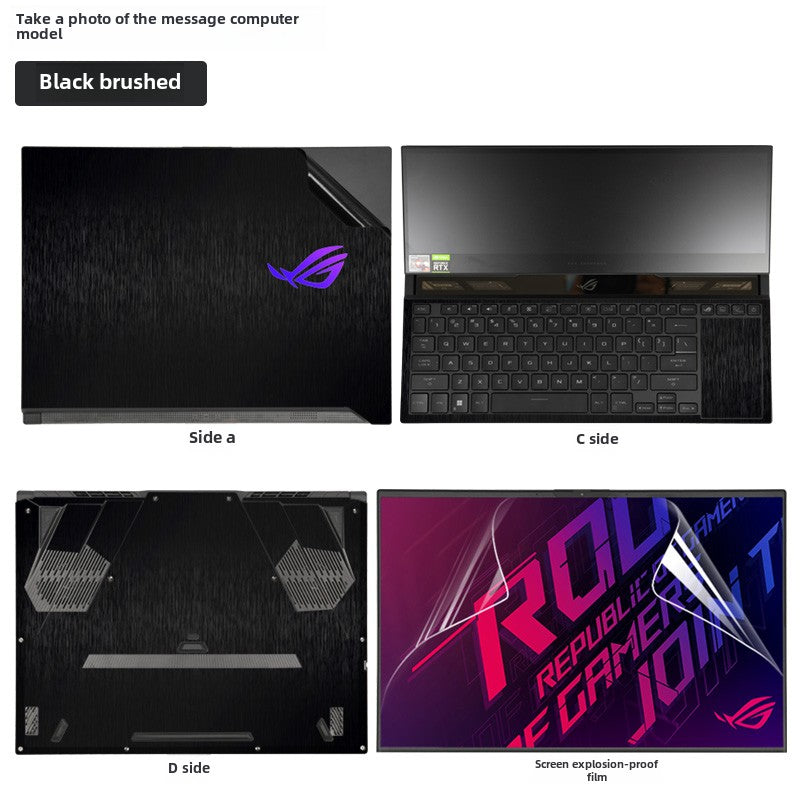 ASUS ROG ZEPHYRUS 6 Dual Screen 16-inch Laptop Film 2022 Player Country GX650R Game Competitive Ben Shell Sticker ROG ZEPHYRUS 5th Generation 43S Black Frosted Body Protective Film