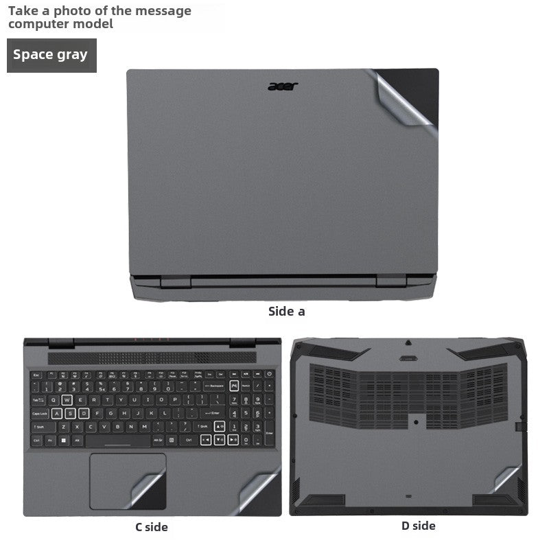 ACER Predator AN515-58 Laptop Film SF314 Acer Swift5 15 inch 4 black matte silver gray body case sticker protective film