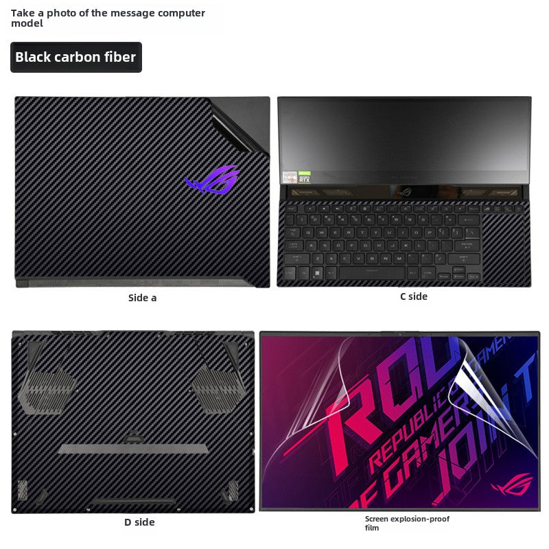 ASUS ROG ZEPHYRUS 6 Dual Screen 16-inch Laptop Film 2022 Player Country GX650R Game Competitive Ben Shell Sticker ROG ZEPHYRUS 5th Generation 43S Black Frosted Body Protective Film