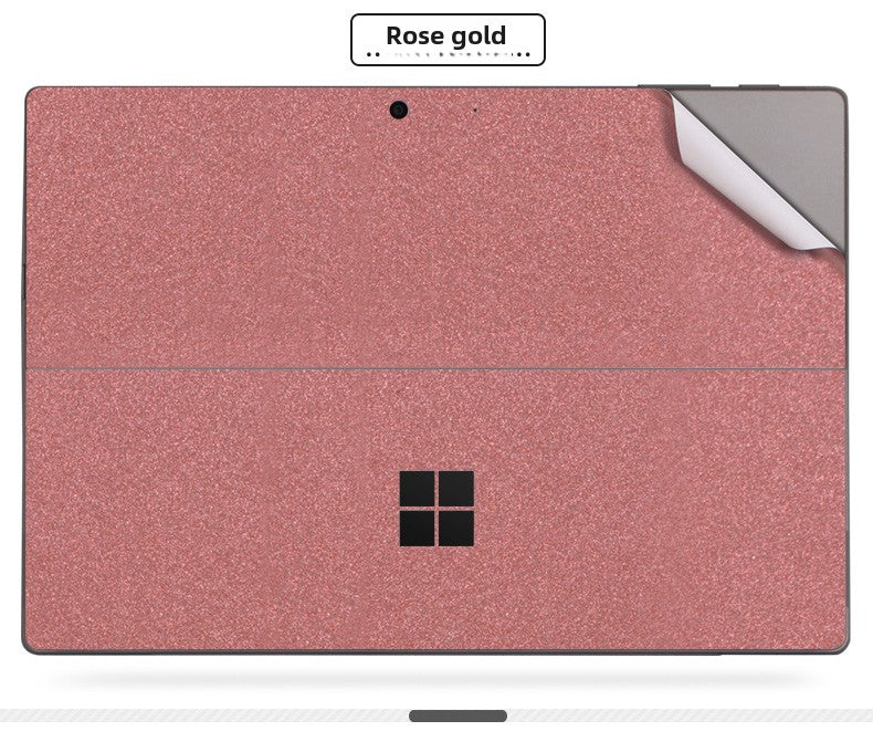 Microsoft Surface Pro Tablet Go RT2 Solid Color RT1 Sticker 12.4 Inch Color Picture Body Case Transparent Frosted Leather Pattern Film Back Protective Cover Film