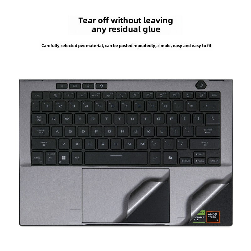 Applicable to ASUS TUF Air laptop film 2024 14-inch FA401 silver gray solid color body surface sticker AMD Ryzen version shell black matte transparent dust protective film