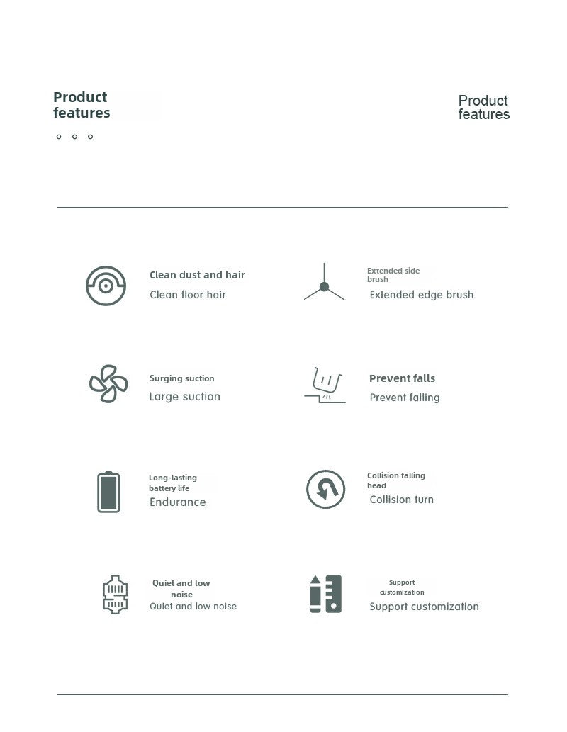 Intelligent robot vacuum cleaner The lazy man's 3-in-1 sweeper Small household appliances Dust collector