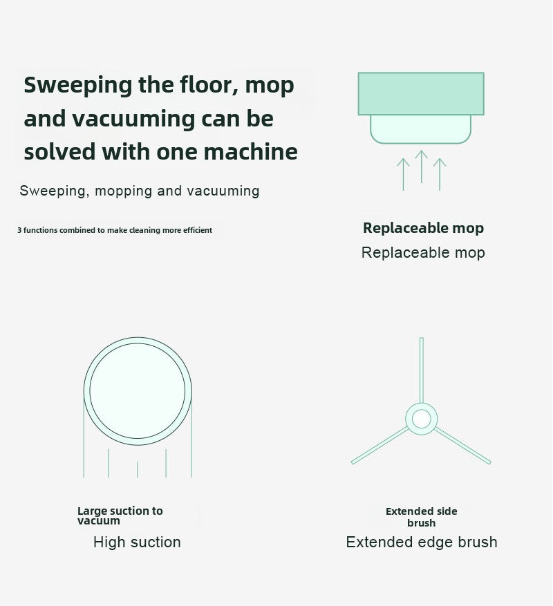 Intelligent robot vacuum cleaner The lazy man's 3-in-1 sweeper Small household appliances Dust collector