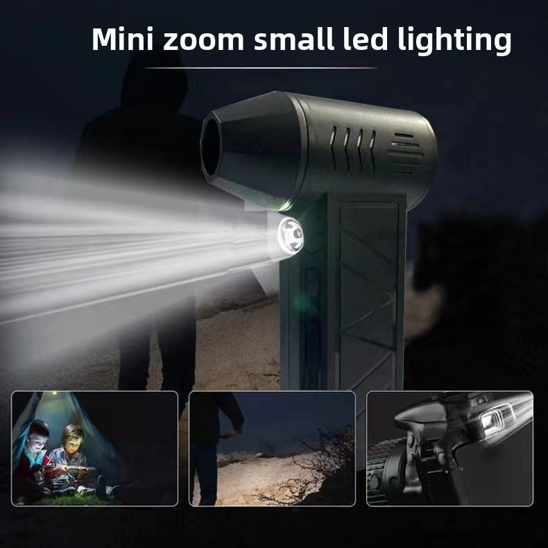 High Speed Violent Turbo Fan LED Lighting Handheld Fan Wireless Car Vacuum Cleaner House Cleaning Outdoor Products