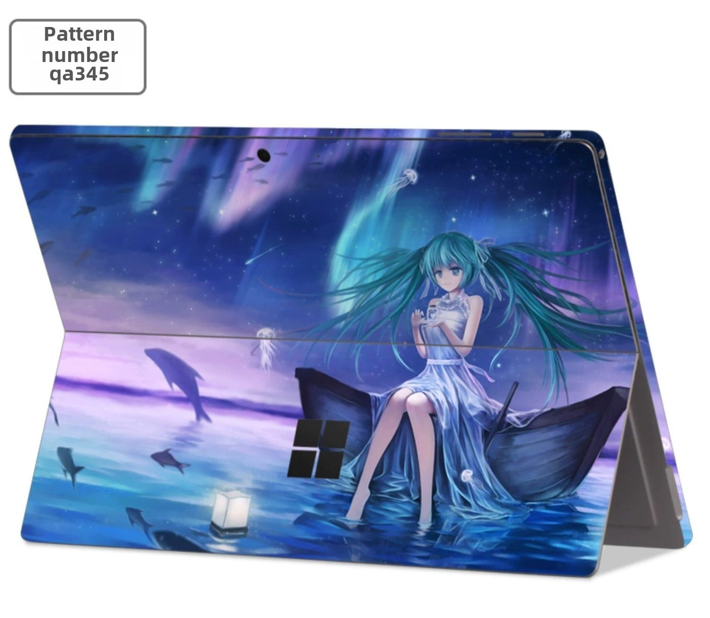 Microsoft Surface Pro Tablet Go RT2 Solid Color RT1 Sticker 12.4 Inch Color Picture Body Case Transparent Frosted Leather Pattern Film Back Protective Cover Film