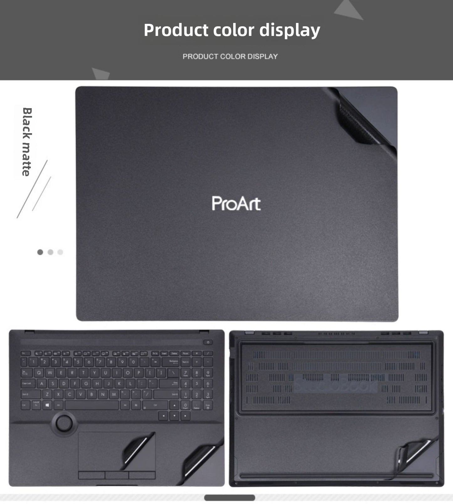 ASUS Pro Art 16-inch 2022 Laptop Film Ryzen Edition Black Frosted Body Case No Glue Sticker Carbon Fiber Anti-fingerprint Transparent Matte Dust-proof Protective Film