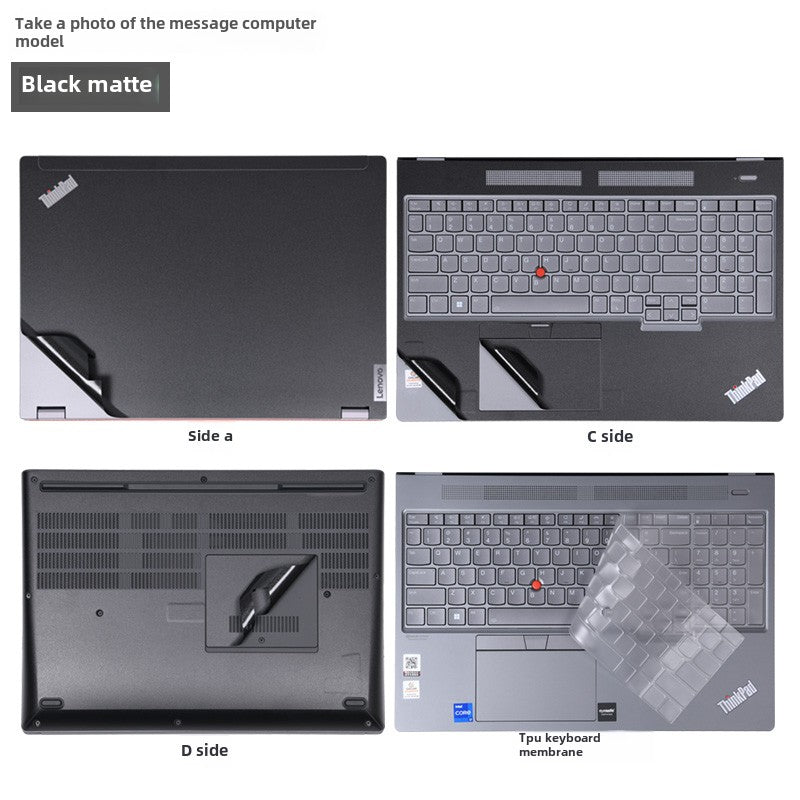 Lenovo Thinkpad notebook P16V computer film P16S GEN1 black matte 2023 silver gray sticker P50 mobile workstation P72 body case protective film