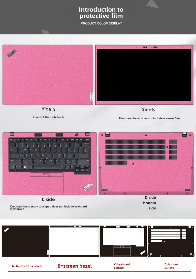 Lenovo Thinkpad P53 Notebook P1 ThinkVision P15V Gen1 Computer P53 Solid Color P52/P51/P50S Sticker 17.3 Inch P73 Body P72 Case P71P70 Protective Film