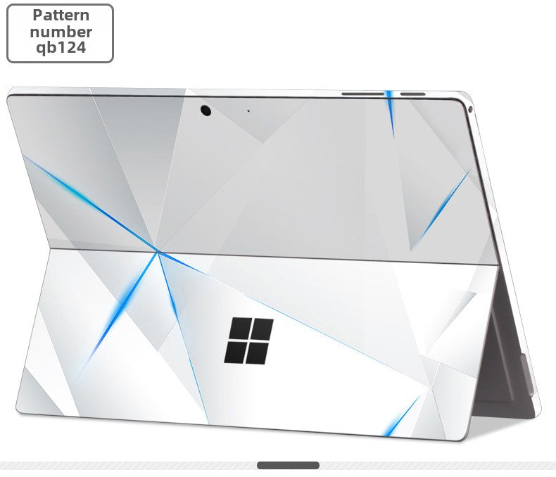 Microsoft Surface Pro Tablet Go RT2 Solid Color RT1 Sticker 12.4 Inch Color Picture Body Case Transparent Frosted Leather Pattern Film Back Protective Cover Film