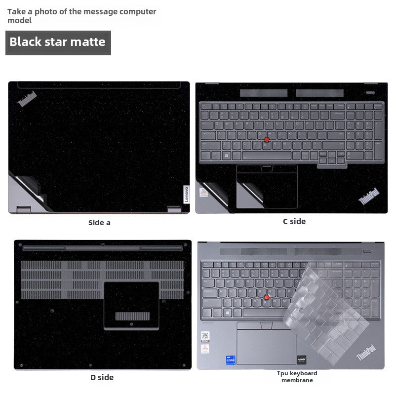 Lenovo Thinkpad notebook P16V computer film P16S GEN1 black matte 2023 silver gray sticker P50 mobile workstation P72 body case protective film