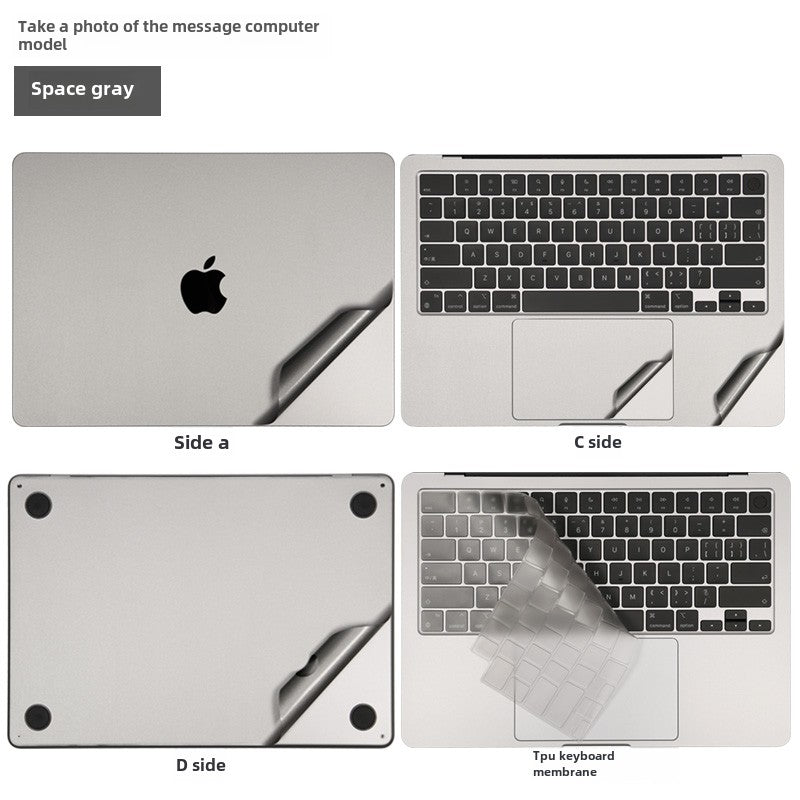 Apple MacBook Pro14/Air13/15 inch 16 inch M3 computer sticker 2023 body 15.3 transparent film A2941 silver gray midnight case protective film