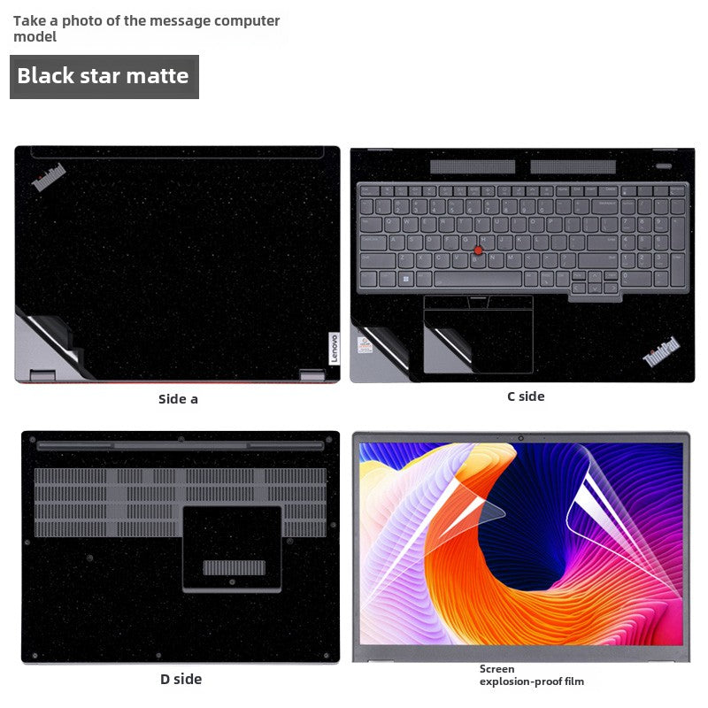 Lenovo Thinkpad notebook P16V computer film P16S GEN1 black matte 2023 silver gray sticker P50 mobile workstation P72 body case protective film